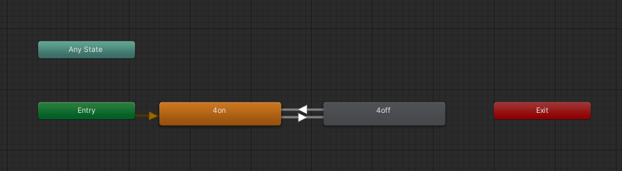 The default toggle we will be comparing against. Two animations, each with two frames, both with the same value. Write defaults on.