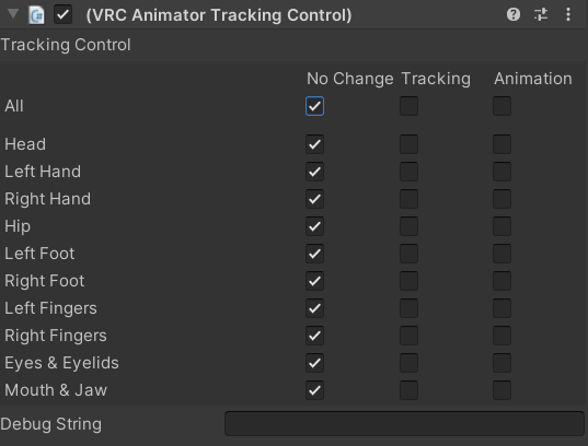 A VRC Animator Tracking Control State Behaviour